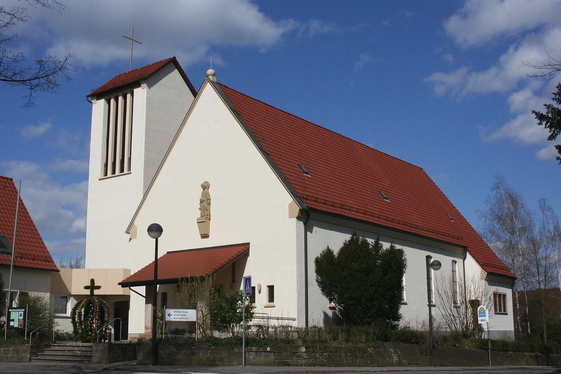 Katholische St.-Josef-Kirche in Weinsberg, Veranstaltungsort des Konzerts